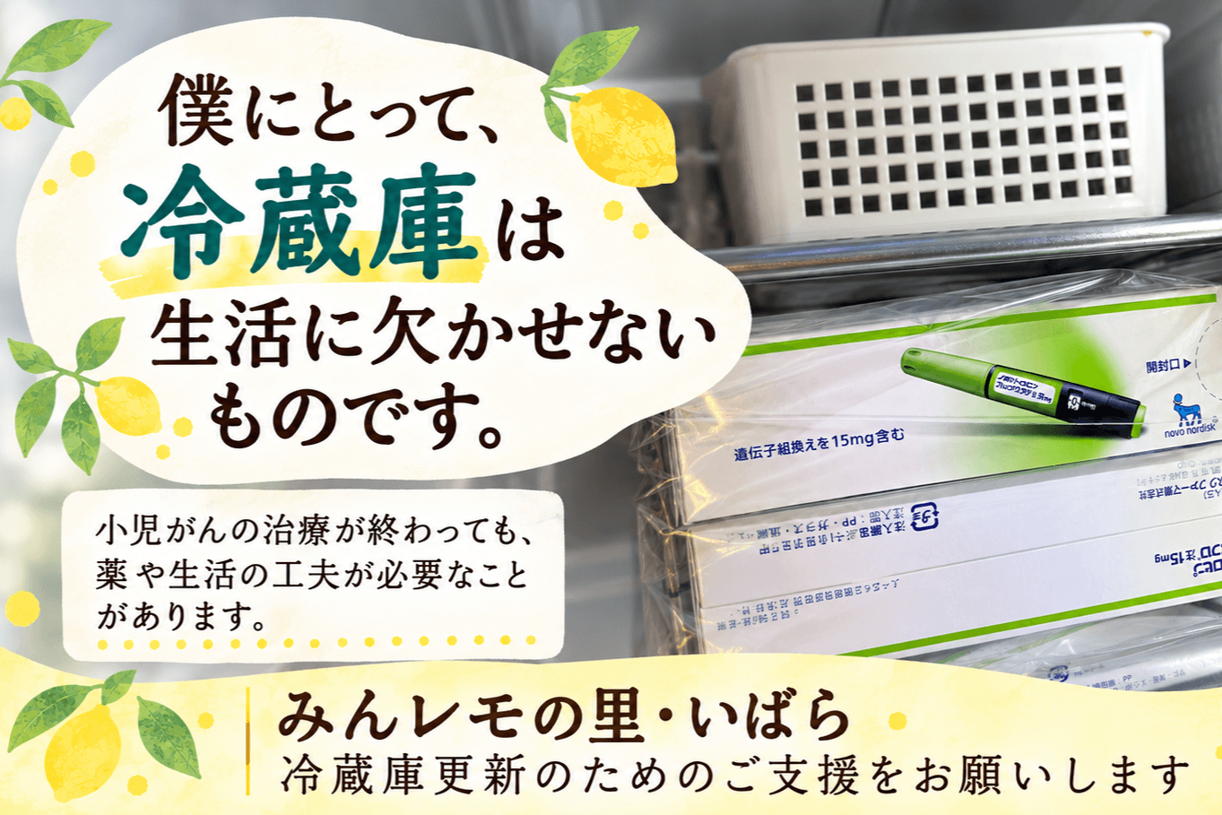 薬を冷蔵するために、僕にとって冷蔵庫は生活に欠かせないもののメインビジュアル