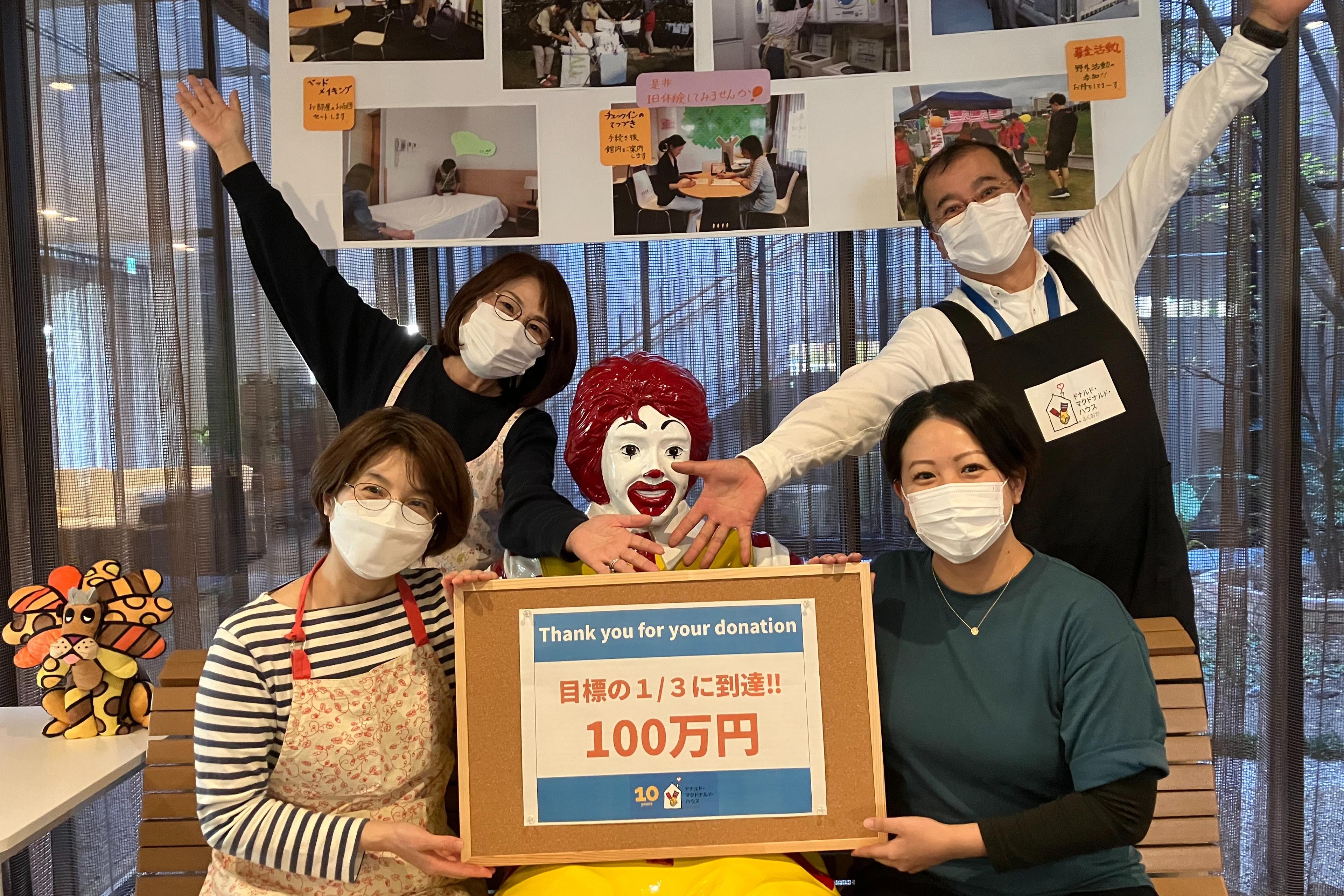 100万円（目標の１/３）に到達しました！のメインビジュアル