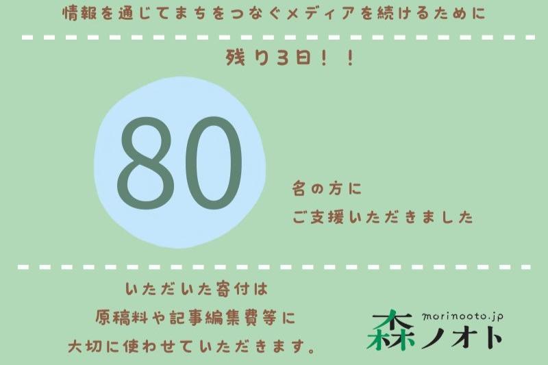 クラファン終了まであと3日！目標の100万円まであと少し！のメインビジュアル