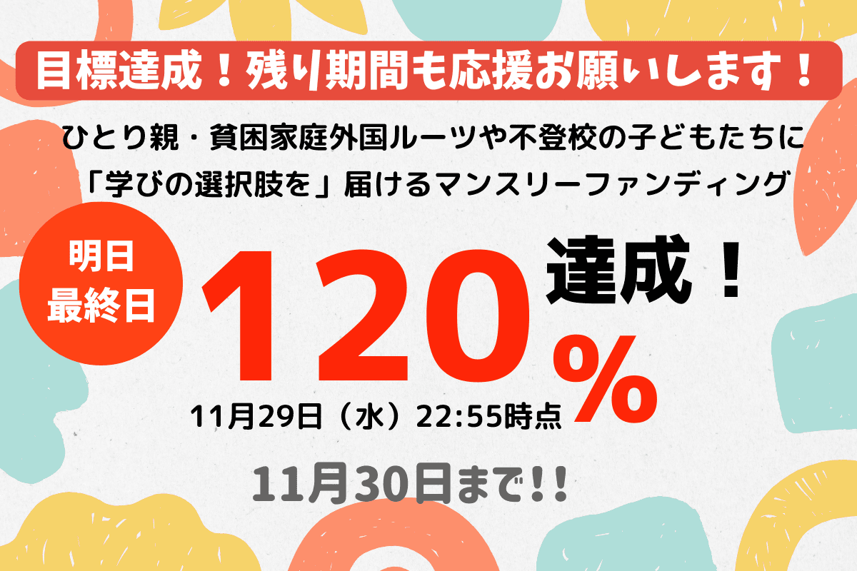 【120%達成しました！！！！！！】のメインビジュアル