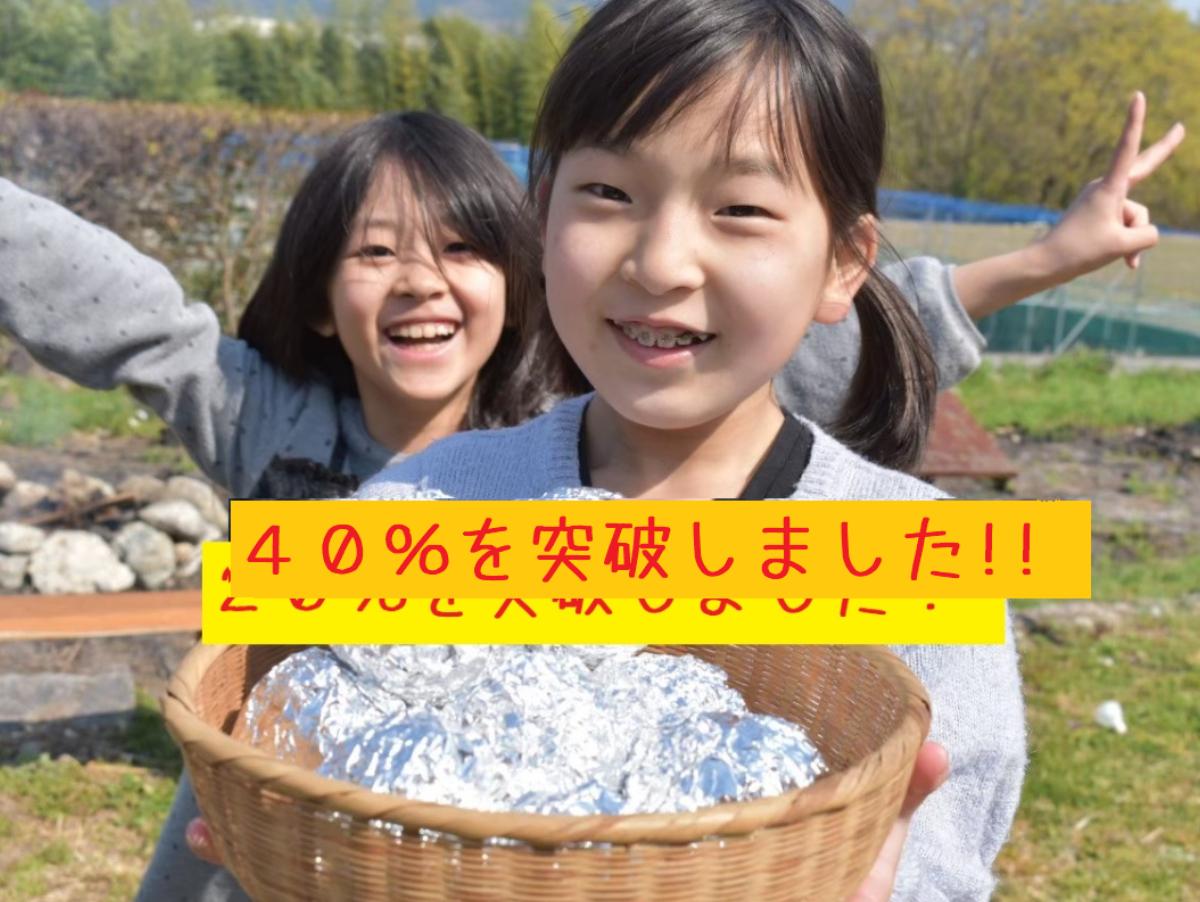 ４０％を突破しました！シェア祭りのご協力ありがとうございます！のメインビジュアル