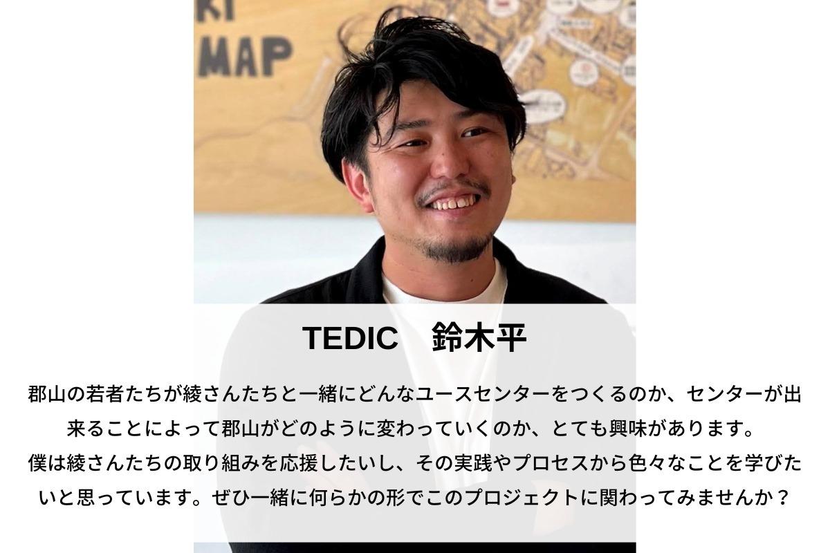 【サポートファンディングの紹介④】NPO法人TEDIC：鈴木平さんのメインビジュアル