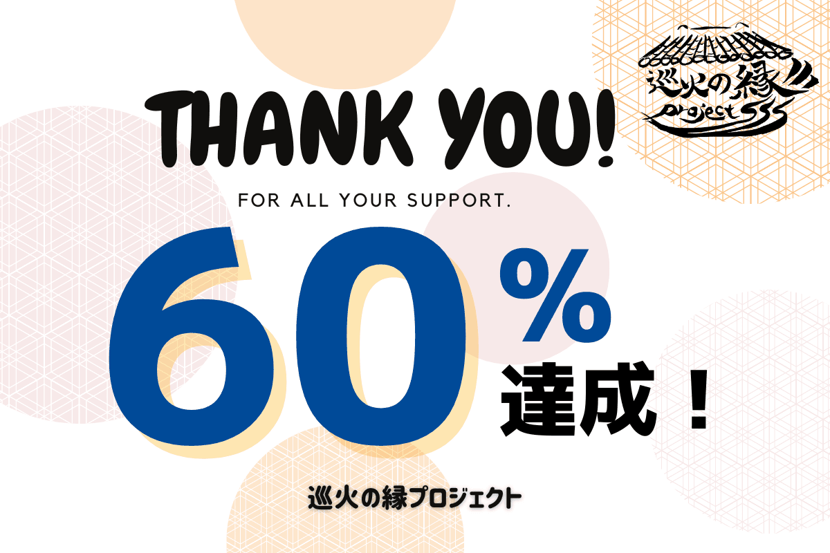 60%突破しました！ありがとうございます！のメインビジュアル