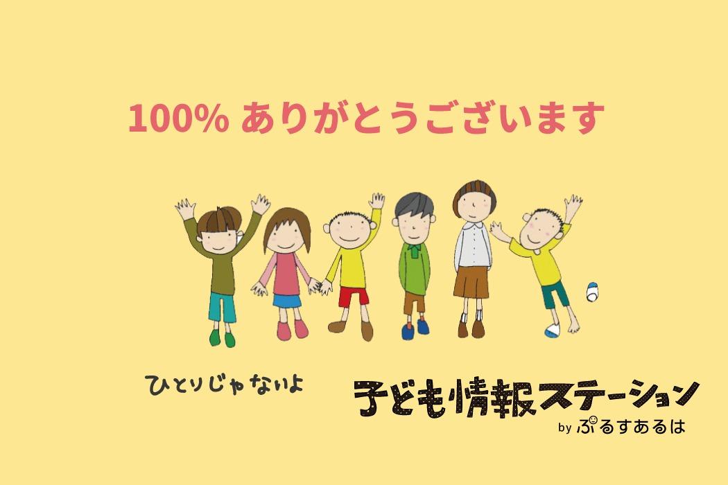 100%を達成しました。ありがとうございます。のメインビジュアル