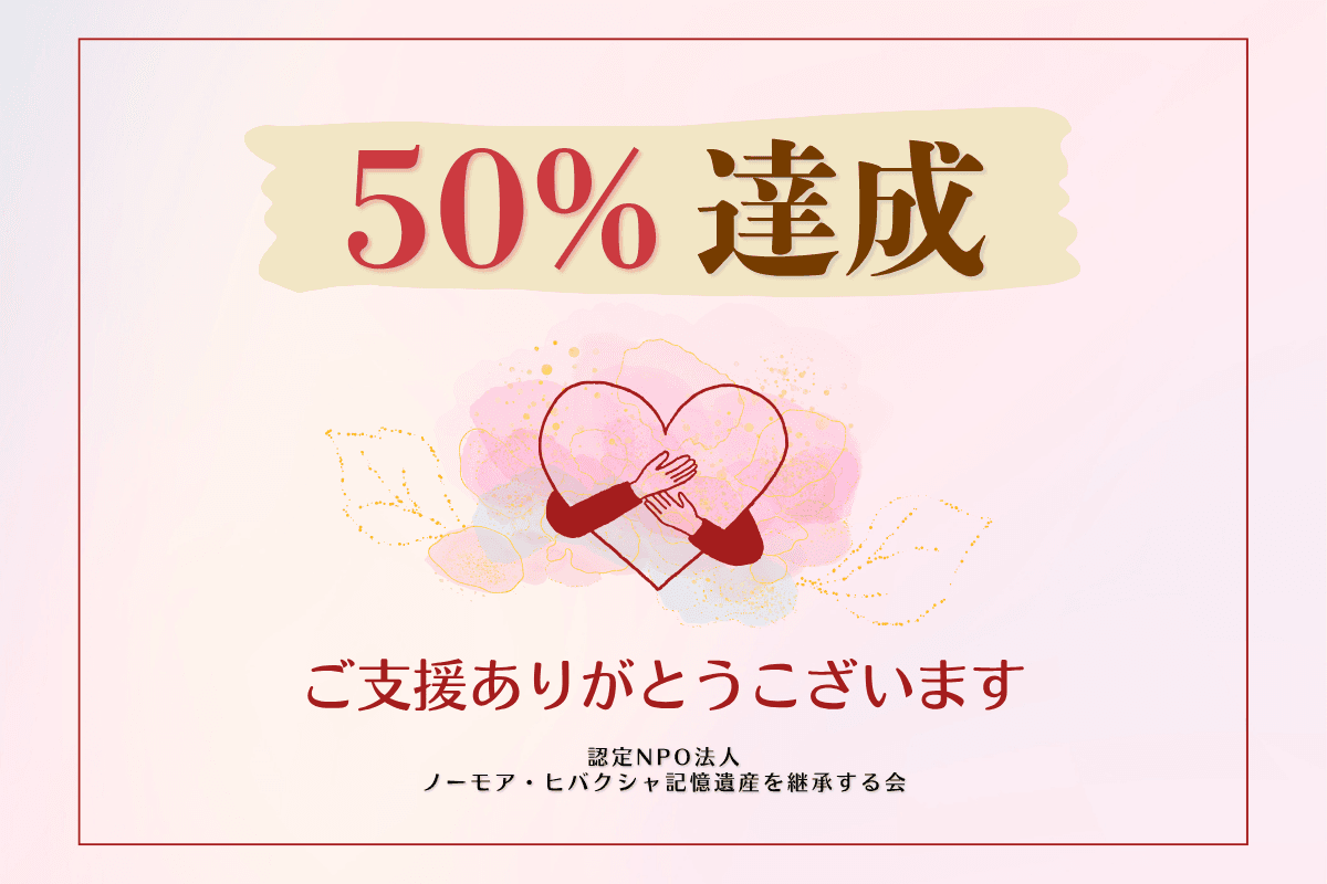 50%達成!!　ご支援ありがとうございます!!のメインビジュアル