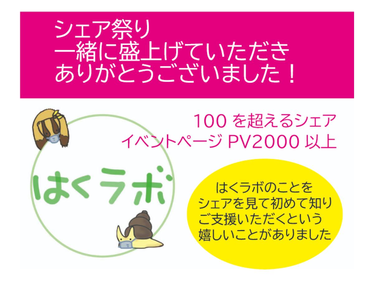 「はくラボシェア祭り」御礼のメインビジュアル