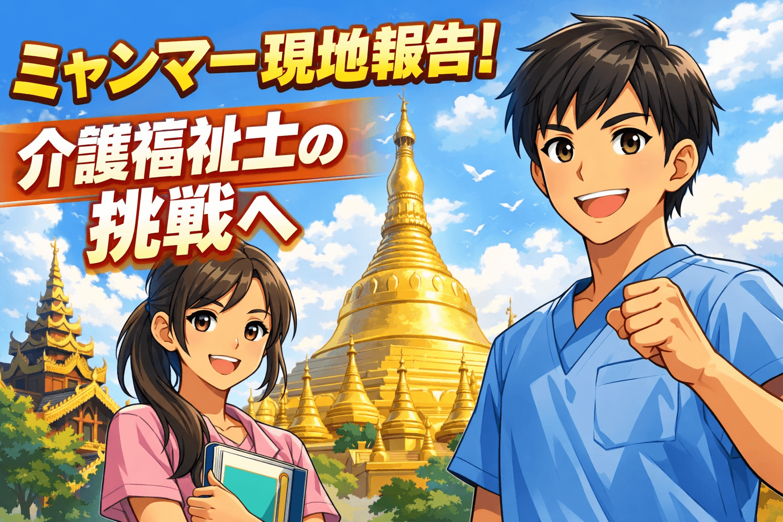 ミャンマー現地面接で見た若者の本気｜6名の介護福祉士候補生、2026年4月来日へのメインビジュアル