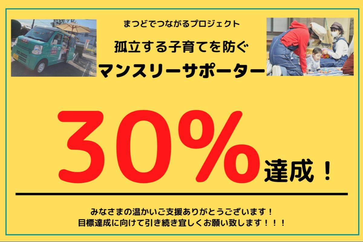 【途中報告】マンスリーサポーター30％達成しました✨ Main Visual