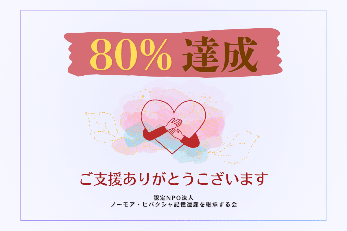 80％達成!! ご支援ありがとうございます!!のメインビジュアル