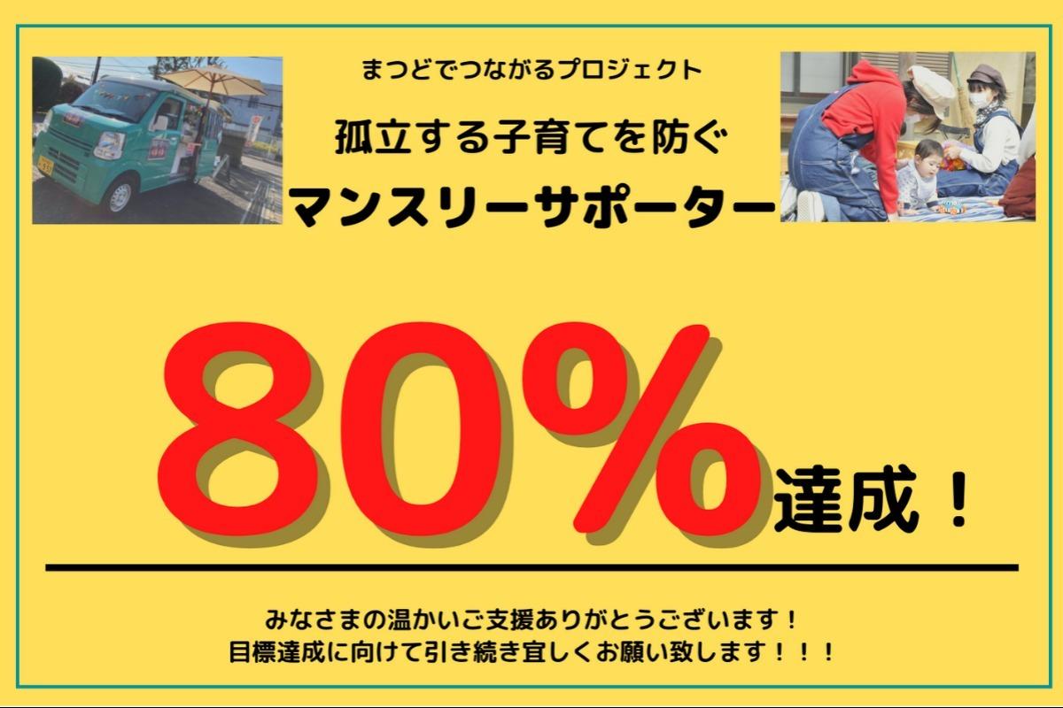【途中報告】マンスリーファンディング達成進捗80％を突破いたしました！のメインビジュアル