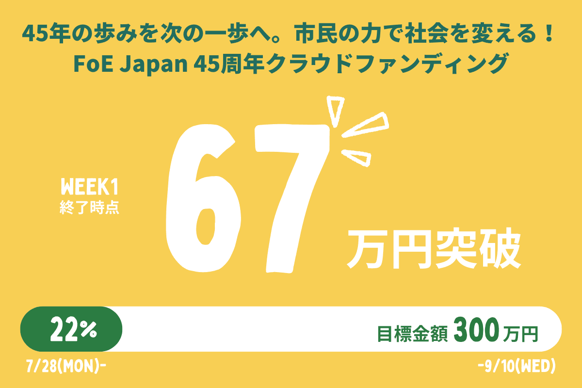 ＼ 第1週目終了！67万円突破 ／のメインビジュアル