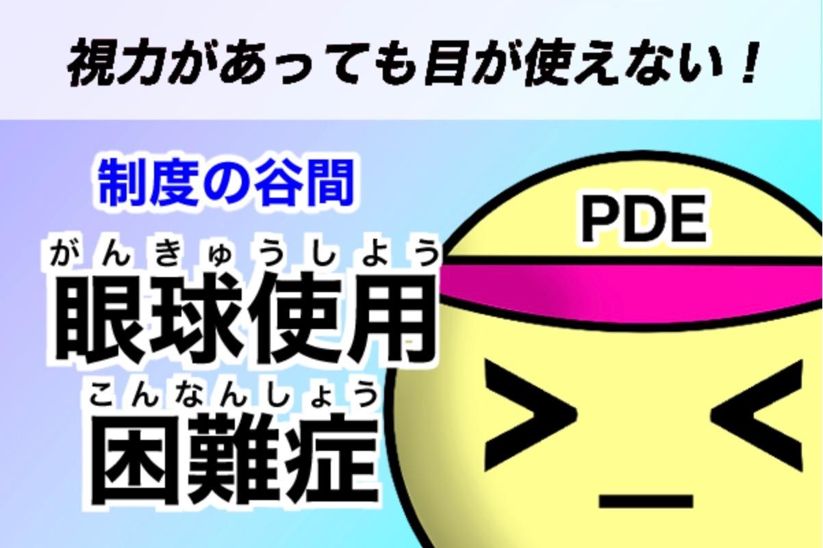 制度の谷間の視覚障害　「眼球使用困難症（PDES）』にもご支援を！の画像