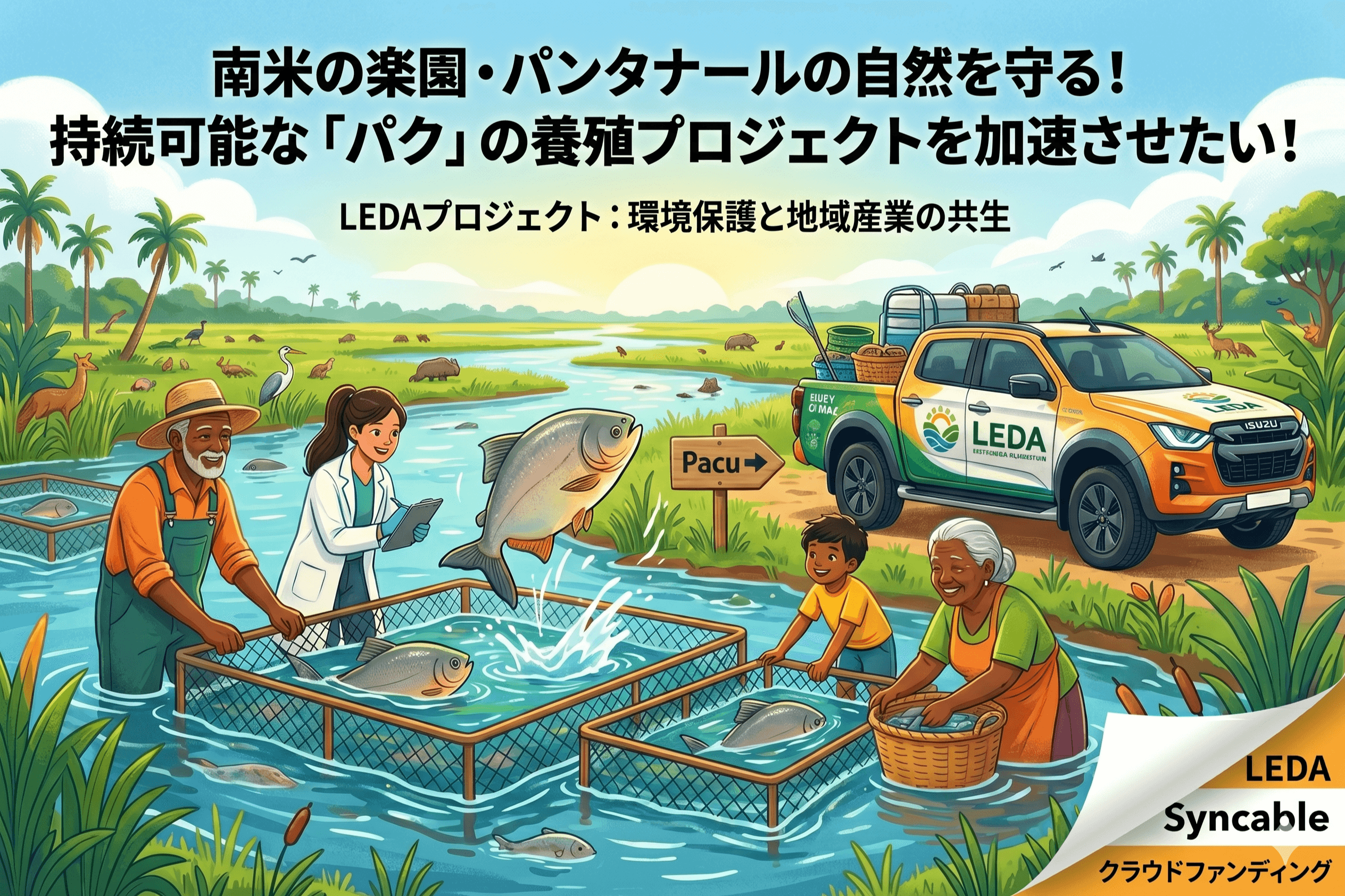 南米の楽園・パンタナールの自然を守る！持続可能な「パク」の養殖プロジェクトを加速させたい！の画像