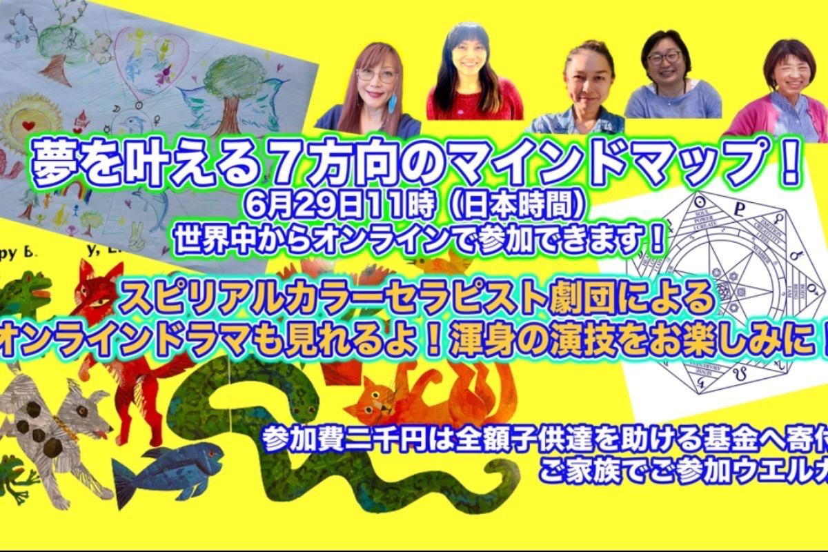 夢を叶える７方向のマインドマップの画像