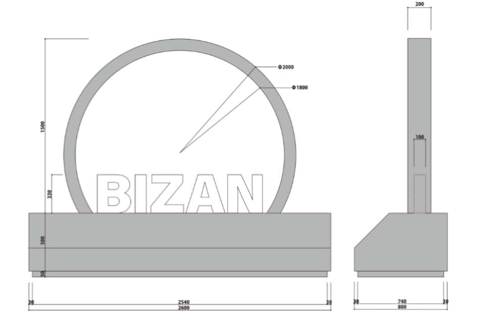 「BIZAN」オリジナル文字型モニュメント制作のメインビジュアル