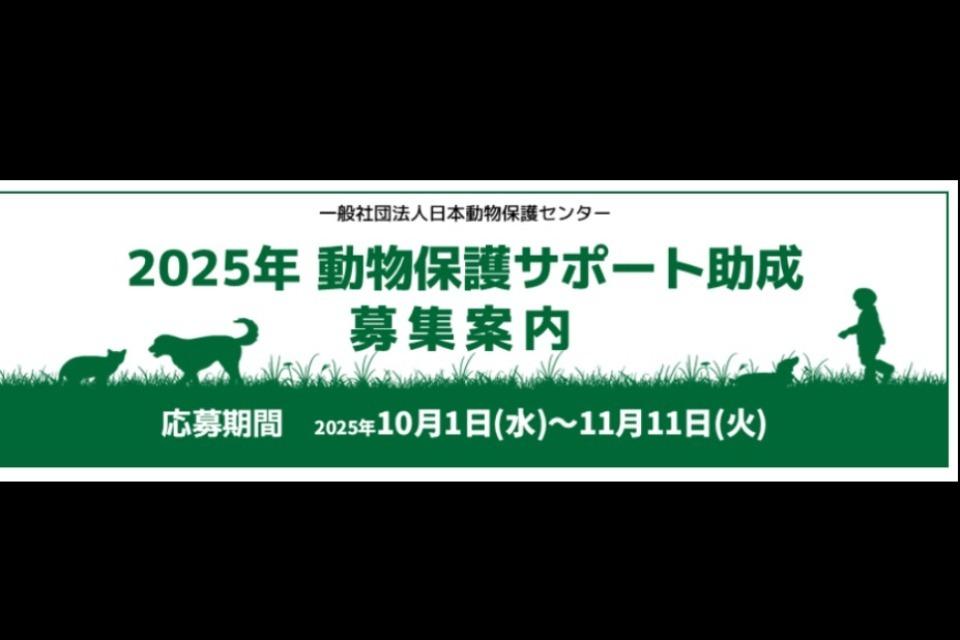 2025年動物保護サポート助成のメインビジュアル