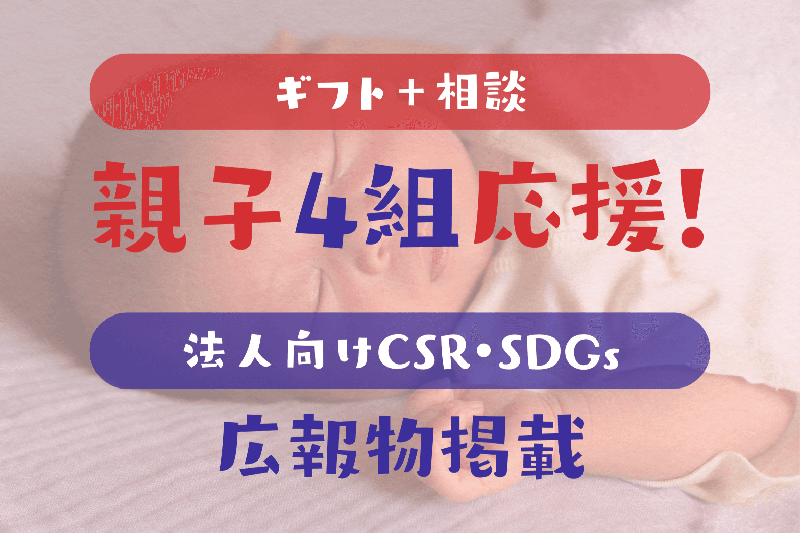 サポータープラン(広報物掲載+活動報告書送付)の画像