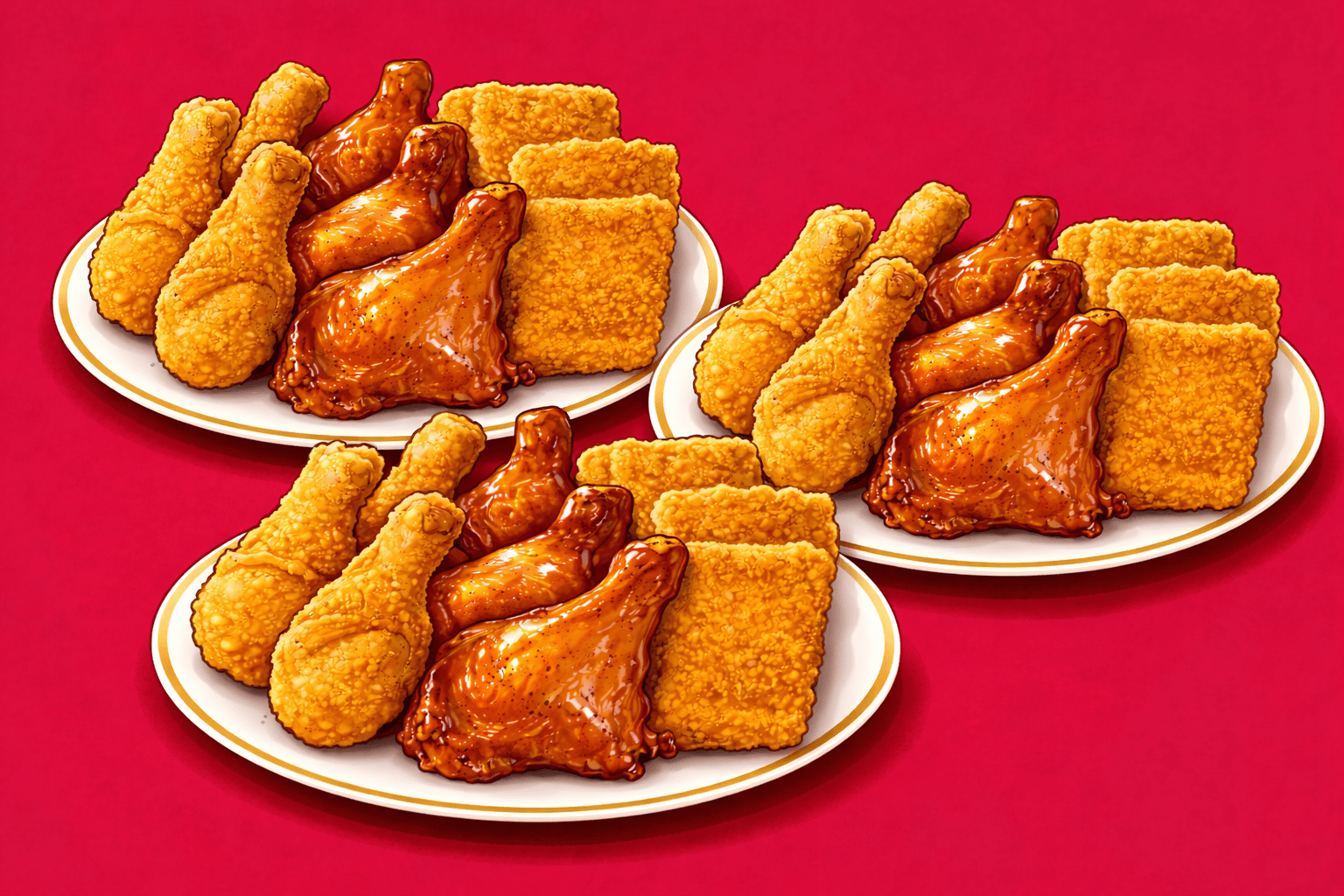 子どもが大好きなチキンのパーティーセット 3セットの画像