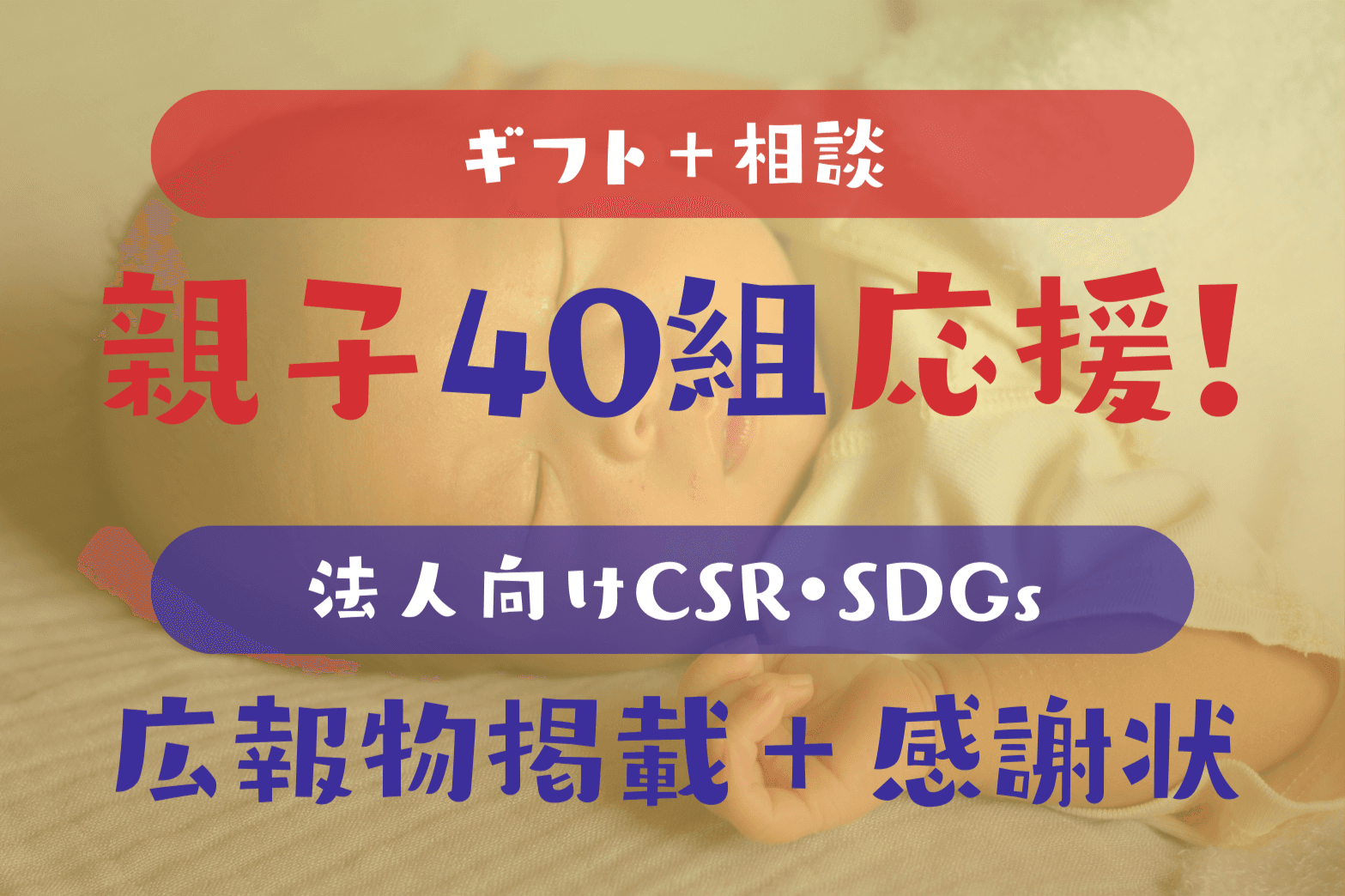ゴールドパートナープラン(広報物掲載+感謝状+活動報告書送付)の画像