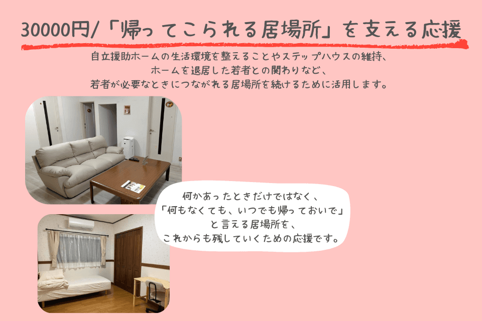 「帰ってこられる居場所」を支える応援の画像