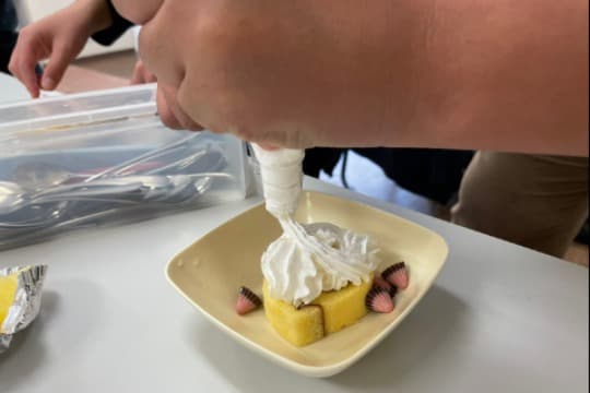 アレルゲン予防のスイーツ制作の画像