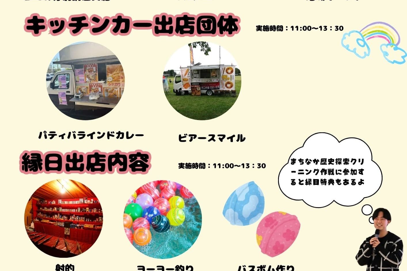 境まちなか歴史探索クリーニング作戦終了後にこども向けの縁日を開催したいの画像