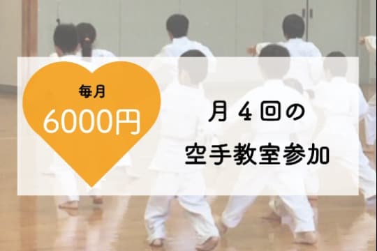 【3名様限定】 月4回の空手教室を、こども1名へ届けることができるマンスリーサポーターになることができる!の画像