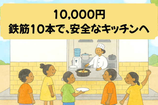 安全なキッチンのための鉄筋の画像