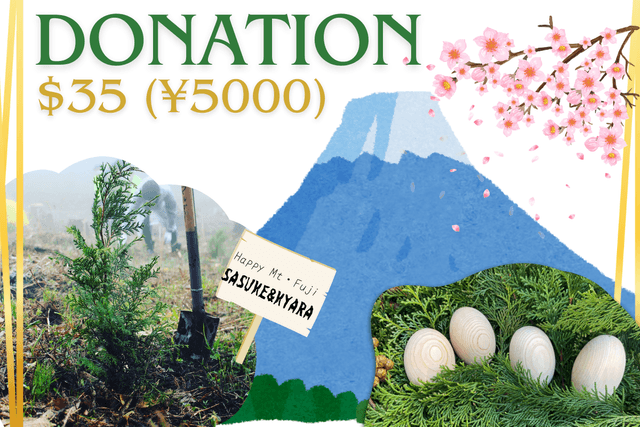 Support for Planting Seedlings at the Foot of Mount Fuji Image