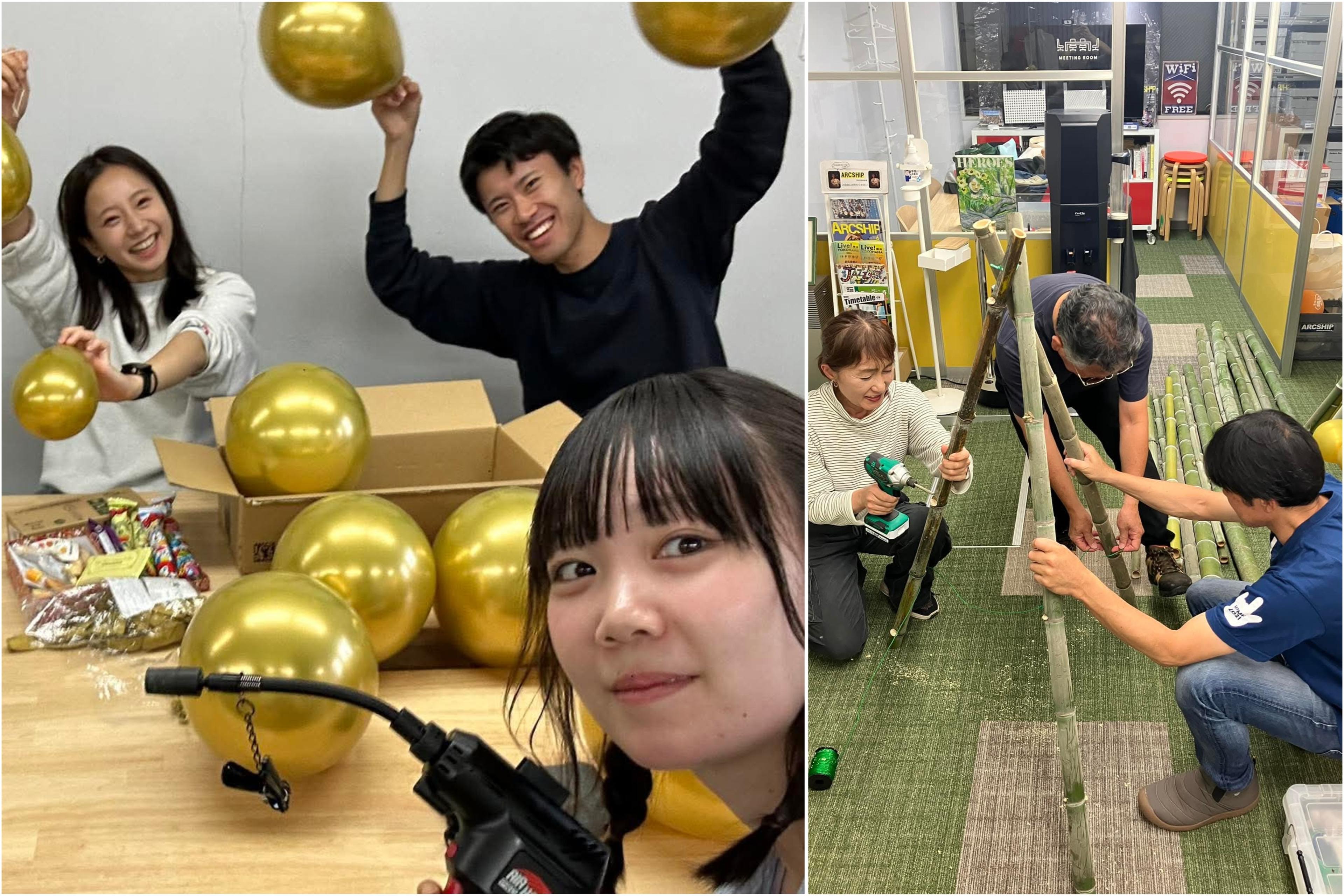 【製作中】金のホッチポーズ/竹を組み立て中です❣のメインビジュアル