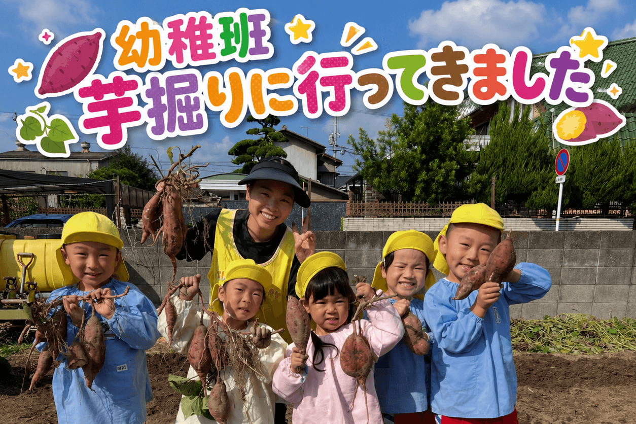 幼稚班のちびっ子達が芋掘りに行ってきました!!!のメインビジュアル