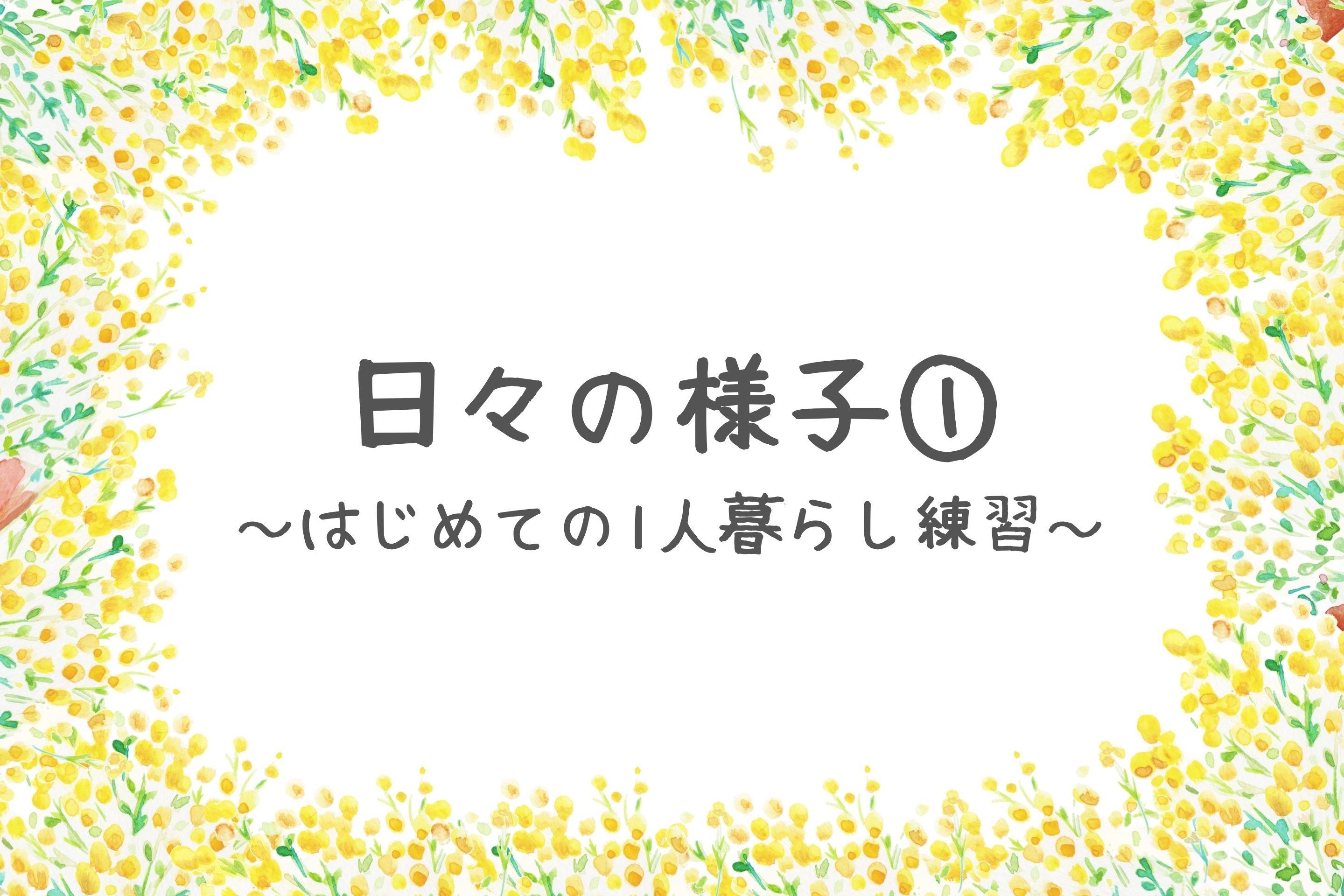日々の様子①~はじめての1人暮らし練習~のメインビジュアル