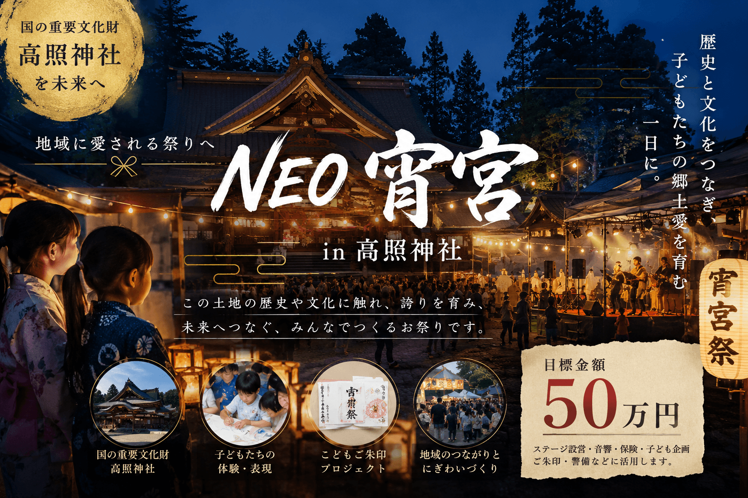 国の重要文化財・高照神社のNEO宵宮を、地域に愛される祭りとして未来へつなぎたいの画像