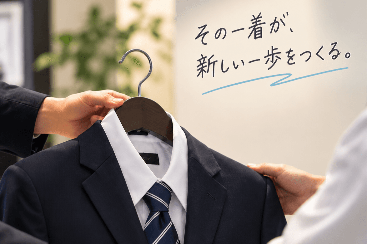 就職活動を始める高校生に「自分のためのスーツ」を届けたいの画像