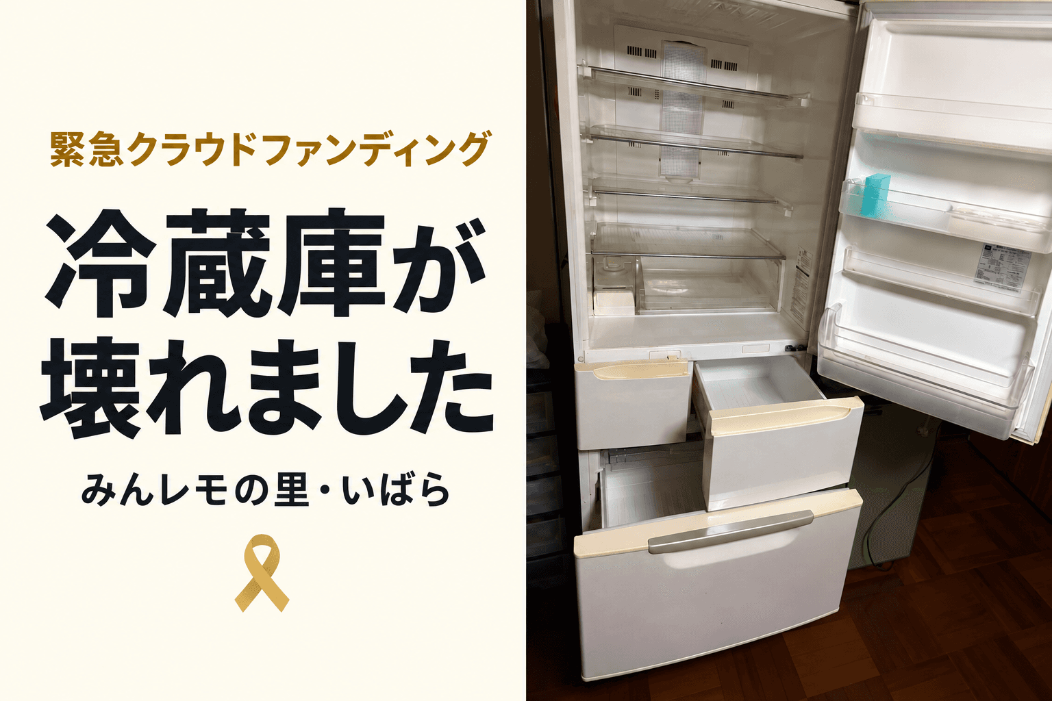 緊急!!みんレモの里・いばらの冷蔵庫が壊れました!!の画像