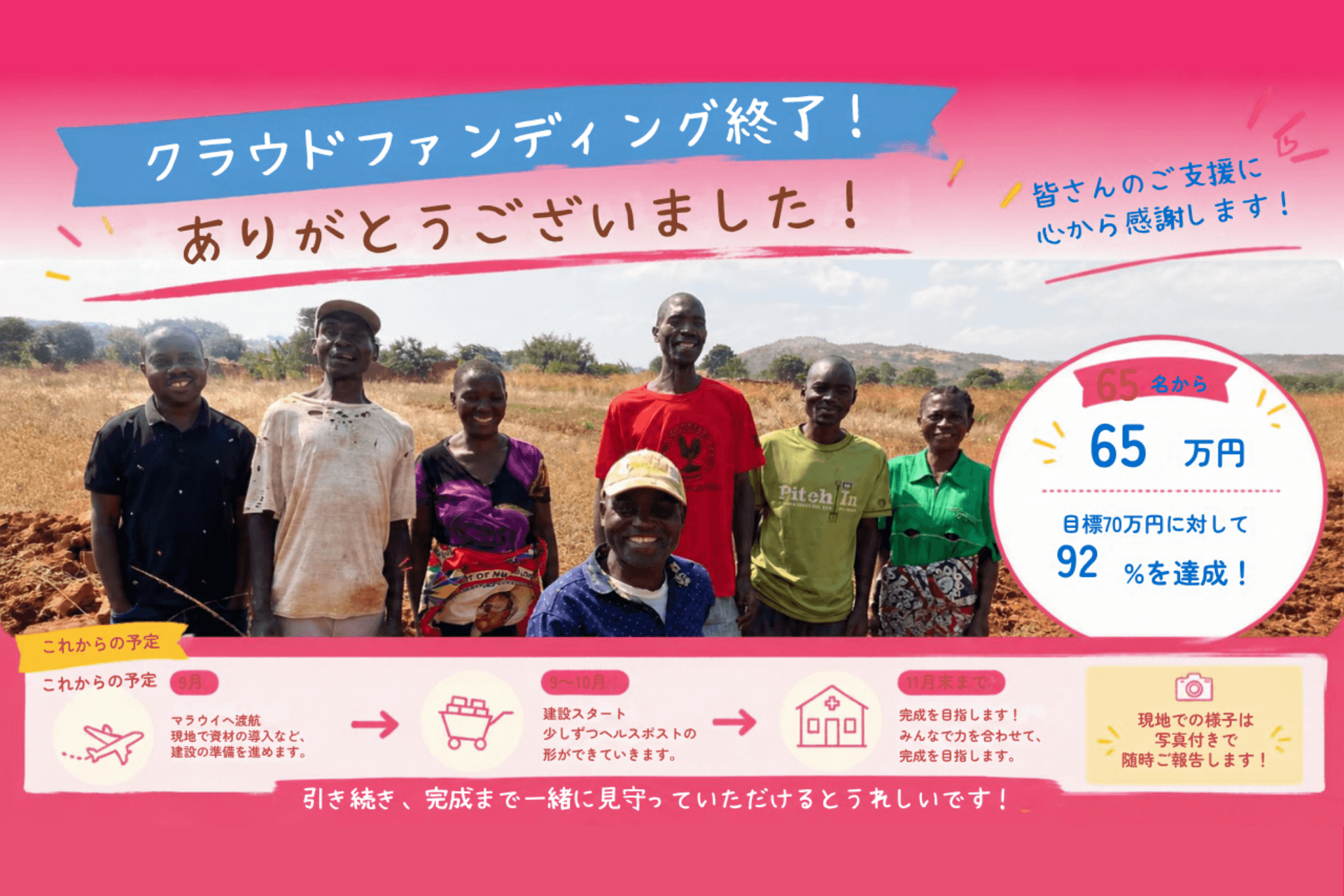 マラウイのレンガの上に、命を守る屋根やドアを。村人たち発案のヘルスポスト建設を日本から一緒に叶えたいの画像